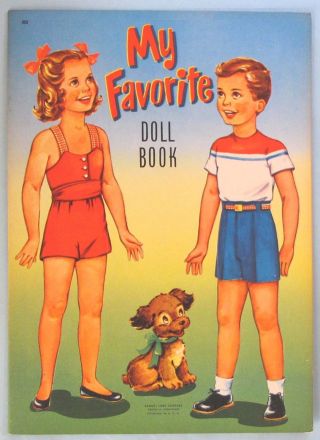 Vintage - My Favorite Paper Doll Book - Lowe - No.  965 - 1950 
