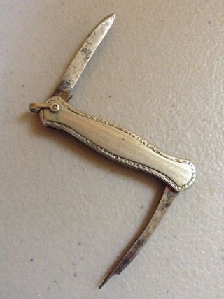 Vintage Antique Sterling Silver Victorian Fruit Pocket Knife Hayward