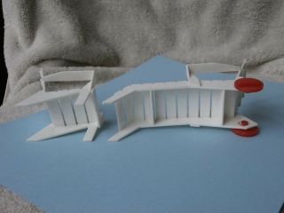 VHTF Vintage Ideal Plastic Dollhouse WHITE CHASE LOUNGE PATIO CHAIR 3
