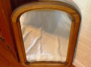 Antique Americana Dresser Wall Mirror Maple Wood Frame