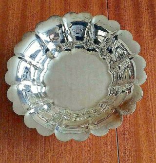 Vintage Silver Plated On Copper Bon Bon Dish