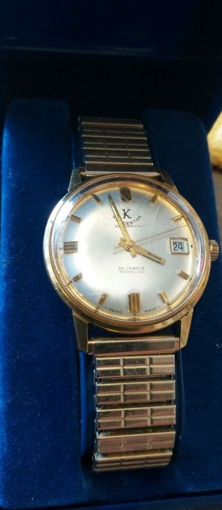Vintage 1950s Style K Worcester Watch 25 Jewels,  Swiss