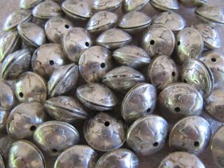 Hand Made Squash Blossom Beads (1) Out Of Mercury Dimes 90 Silver