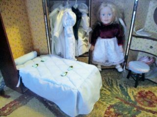 Vintage American Girl Wardrobe,  Murphy Bed Outfits Shoes Hats Make - Up Table
