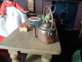 Vintage Dollhouse Hand Made Copper Kettle By Harry Littwin Copper Corner