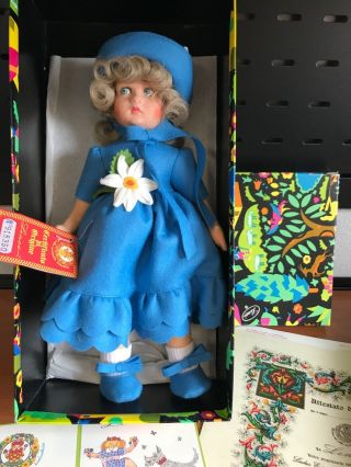 Vintage Felt Lenci Doll,  Franca,  1985,  Box,  Certificate,  Italy