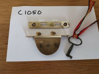 Quality Lock And Keep With Key For Vintage Or Antique Writing Slope.  Brass.