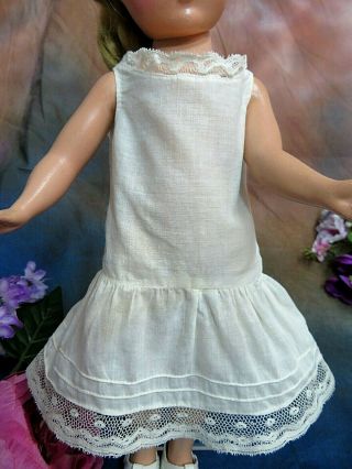 Antique Bebe Doll Clothes Chemise Cotton Lace Trim Pin Tucks Fits 14 "