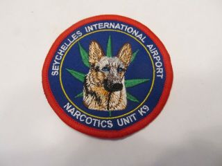 France Seychelles Airport Narcotics Police K - 9 Unit Patch