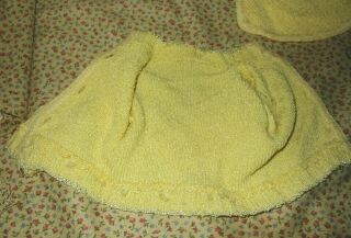 Vintage Terri Lee Doll 3 Pc Yellow Knit Sweater Skirt Fashion Outfit 2