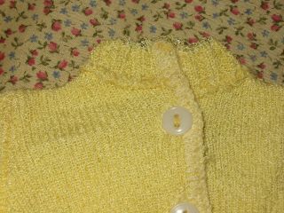 Vintage Terri Lee Doll 3 Pc Yellow Knit Sweater Skirt Fashion Outfit 7