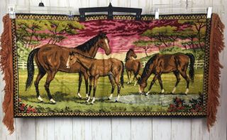 Vintage Horse Western Tapestry Carpet Small Rug