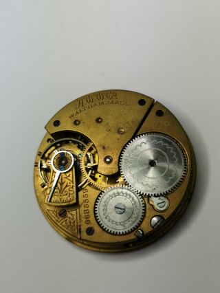 Antique Waltham Pocket Watch Movement For Spares Grade No.  20