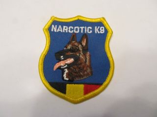 Belgium Police Narcotics K - 9 Unit Patch