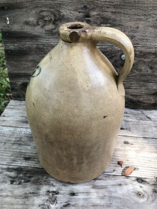 Antique 2 Gallon Crock Edmands & Co Salt Glaze Stoneware Pottery Jug 4