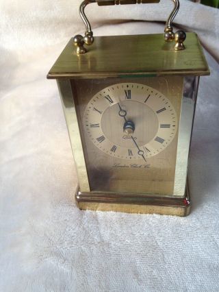 Brass Case Quartz Carriage Clock,  Quartz Movement.  London Clock Co.