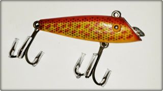 Tough L&s 6528 Trout Master Deep Runner Lure Red Speckles C 1950