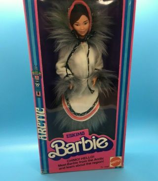 1981 Dolls Of The World Eskimo Nrfb Superstar Era Barbie Vintage