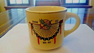 Boy Scout Oa Lodge Www 133 Ma - Nu Coffee Tea Mug Cup 3 3/8 " Tall