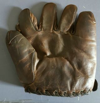 Antique A.  G.  Spalding & Bros Baseball Glove Leather Web Mitt EARLY 1900 ' S ?? 2