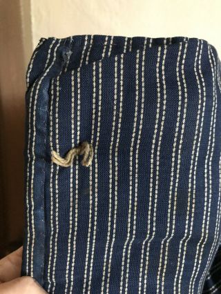 Rare Early Antique All Indigo Blue Calico Quilt Textile Hand Tied Blanket Aafa