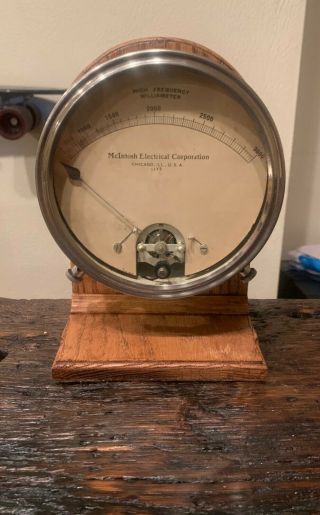 Antique Mcintosh Millimeter Gauge Hogan High Frequency Apparatus Tesla Coil