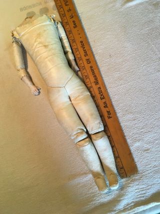 Antique Kid Body For Shoulder Head Doll 17 1/2 "