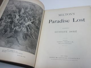 Antique John Milton ' s Paradise Lost Illustrated by Gustave Dore Engravings Book 4
