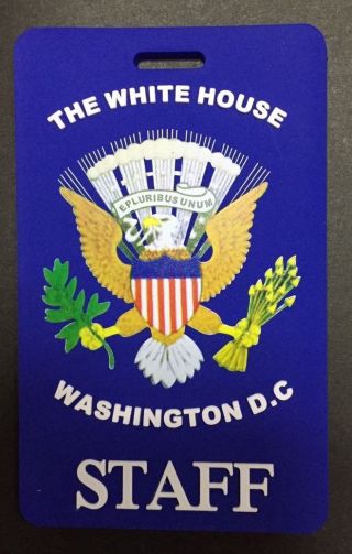 Colored Presidential Seal,  Blue,  White House Staff Luggage Tag (set Of Two Tags)