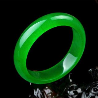 60mm 100 Chinese Grade A Natural Jadeite Jade Bracelet Bangle