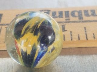 Antique Handmade German Marble 5 Color End of Day 7/8 