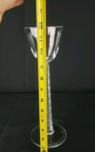 ANTIQUE STEUBEN CRYSTAL TOASTING GOBLET WITH AIR TWIST STEM 12 