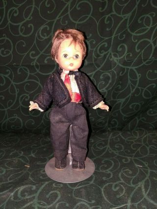 Reserved Vintage Madam Alexander Doll Tuxedo (?) Boy Bent Knee W/stand - 8 "