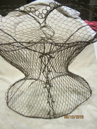 Vintage Wire Metal Female Form Display Mannequin Clothing 3