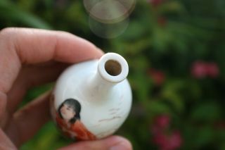 Antique Chinese Japanese Porcelain Hand Painted Miniature Vase 6