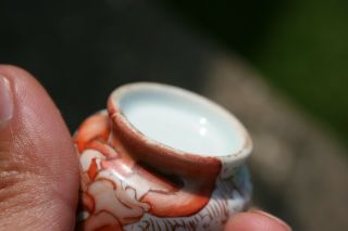 Antique Chinese Japanese Porcelain Hand Painted Miniature Vase 8