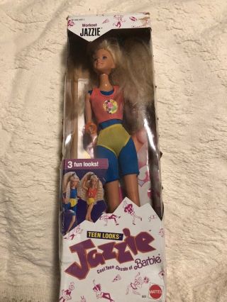 Guc Vintage 1988 Mattel Barbie Doll Teen Looks Workout Jazzie Doll