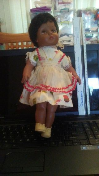 Vintage 1950s Black Baby Doll Clothes Sweet face 2