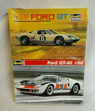 Look Two 1980`s & 1990`s Revell Ford Gt40 1/25 Unbuilt Model Kits