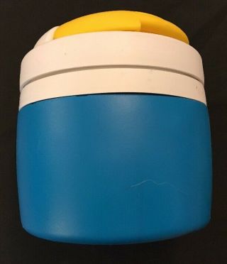 Igloo Elite 1/2 half gallon water jug White Blue Yellow K - 9 Cooler spout antique 3