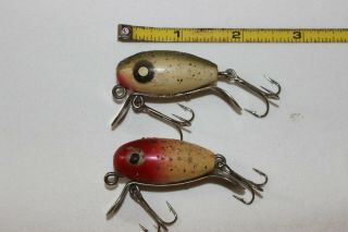 2 Vintage Paw Paw 2700 Jig A Lure Wood Fishing Lures 1 5/8 " Decent