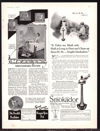 1927 The Health Builder Belt Exercise Machine Quack Medicine Print Ad