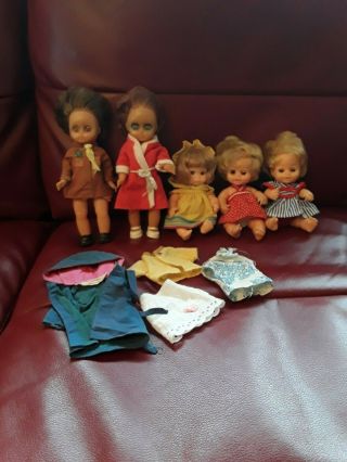 Vintage Amanda Jane And Carrie Dolls With Clothes