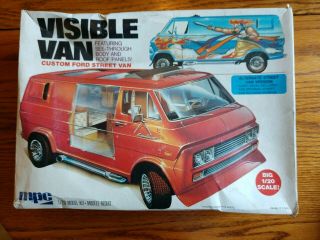 Vintage Plastic Model Car Kit - Mpc - Visible Van Custom Ford Street Van 1/20 Scale