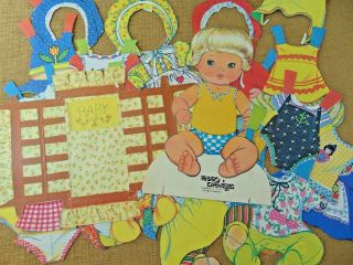 1978 Vtg Mattel Baby Tender Love N Kisses Clothes Bed Paper Doll Hat Outfit