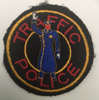Detroit Traffic Police,  Michigan Old Felt Cheesecloth Shoulder Patch