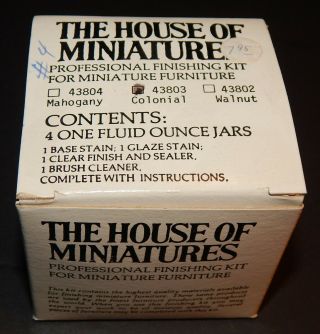 Vintage Nos House Of Miniature Professional Finishing Kit " Colonial " 4