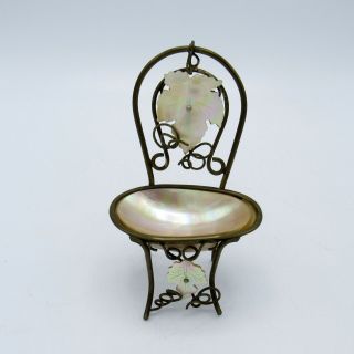 Antique French Mini Chairs Jewelry Displays MOP Palais Royal Ormolu,  NR 4
