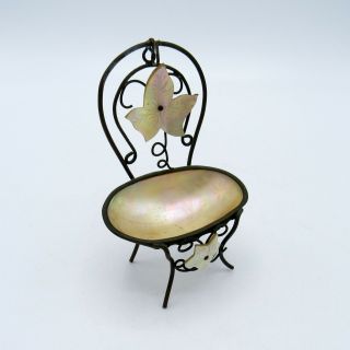 Antique French Mini Chairs Jewelry Displays MOP Palais Royal Ormolu,  NR 7