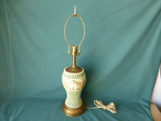 Antique Roseville Pottery Donatello Pattern Lamp